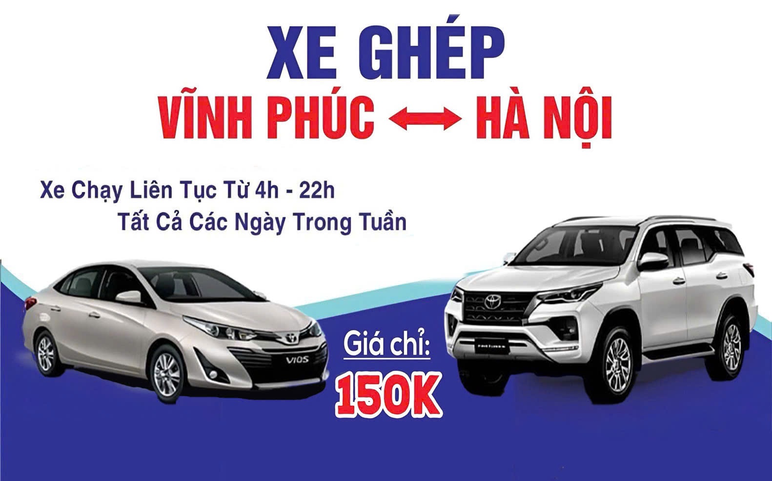 Xe Ghép Từ Vĩnh Yên Đi Hà Nội và Ngược Lại